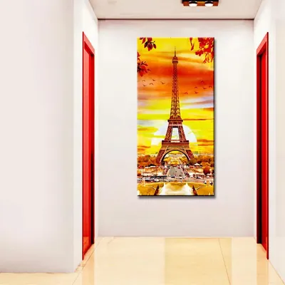 Eiffel Tower Autumn Season Canvas Printed Wall Painting