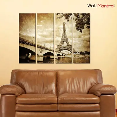 Eiffel Tower Wall Painting Multiple Framed Canvas Wall Art