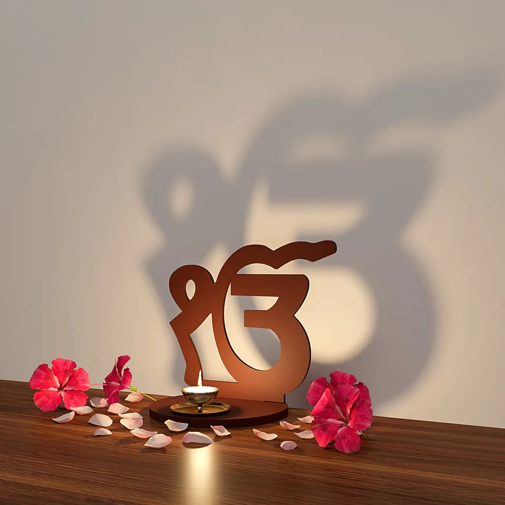 Ek Onkar Shadow Tea Light Holder