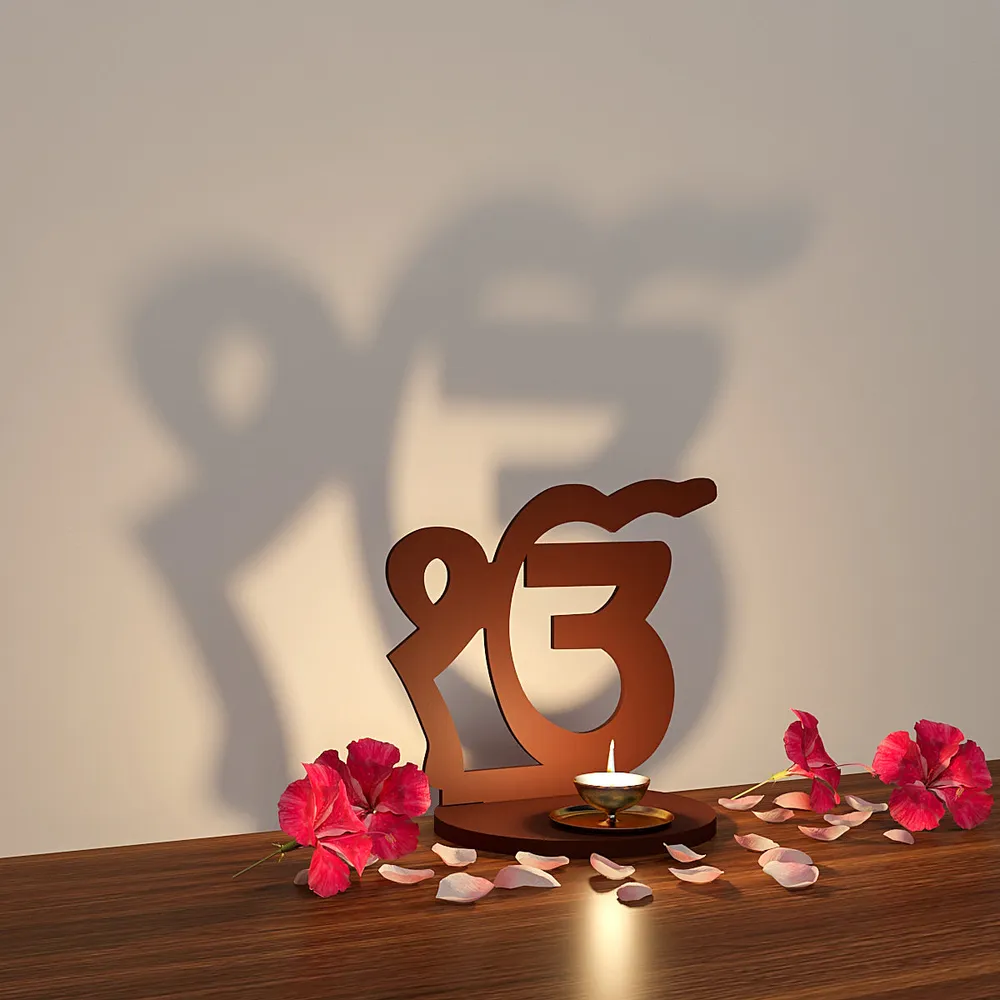 Ek Onkar Shadow Tea Light Holder