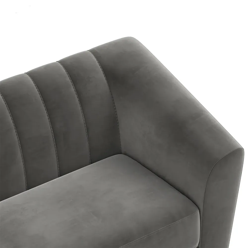 WallMantra Elegant 3 Seater Sofa in Graphite Grey