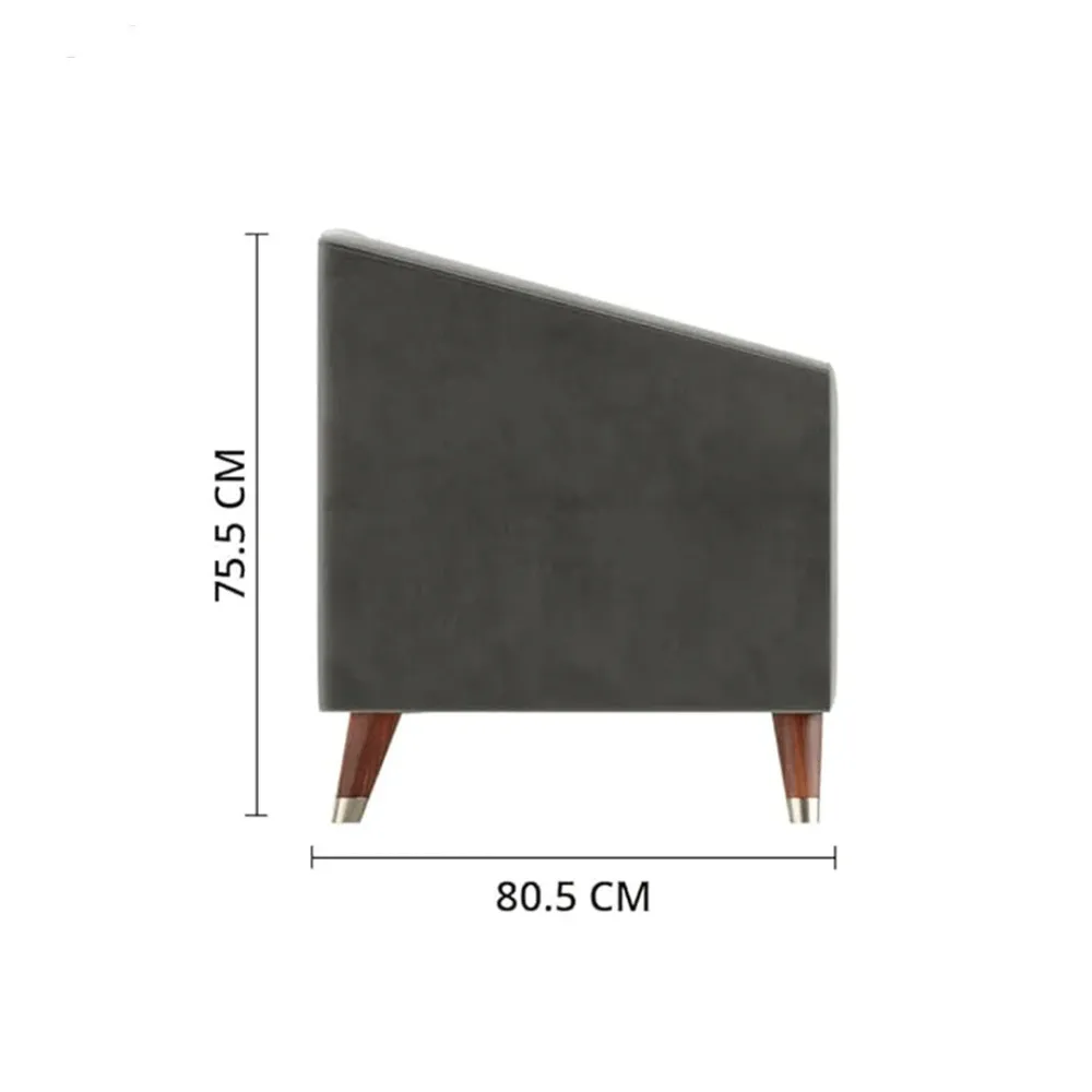 WallMantra Elegant 3 Seater Sofa in Graphite Grey