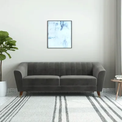 WallMantra Elegant 3 Seater Sofa in Graphite Grey