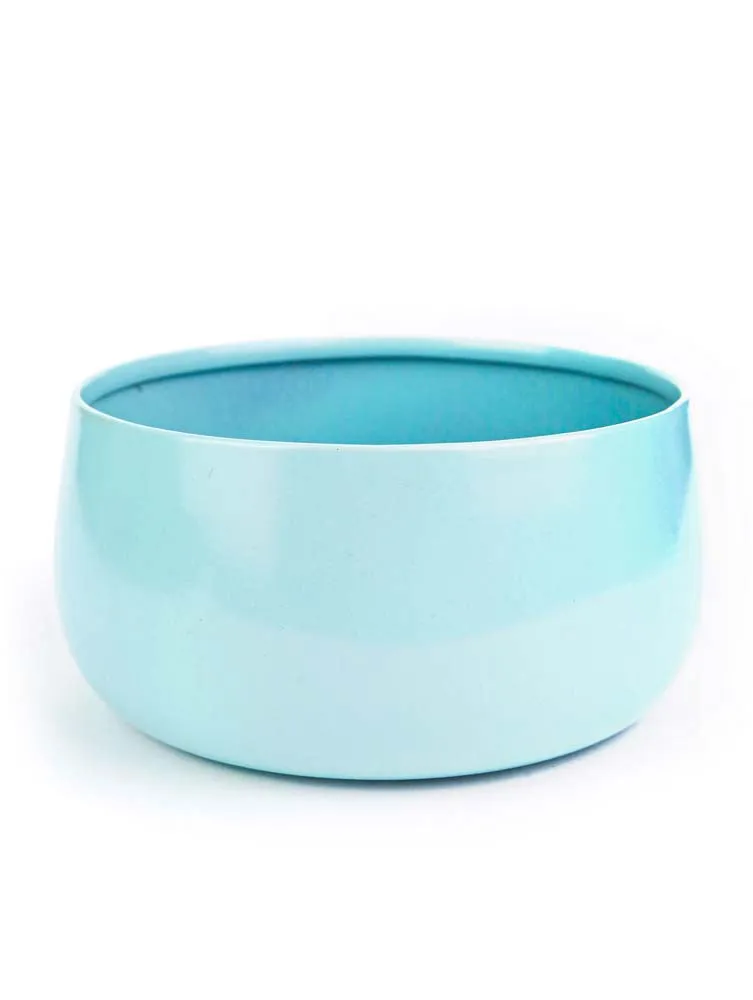 Elegant Aqua Handi Resilient Metal Plant Pots Set Of 2