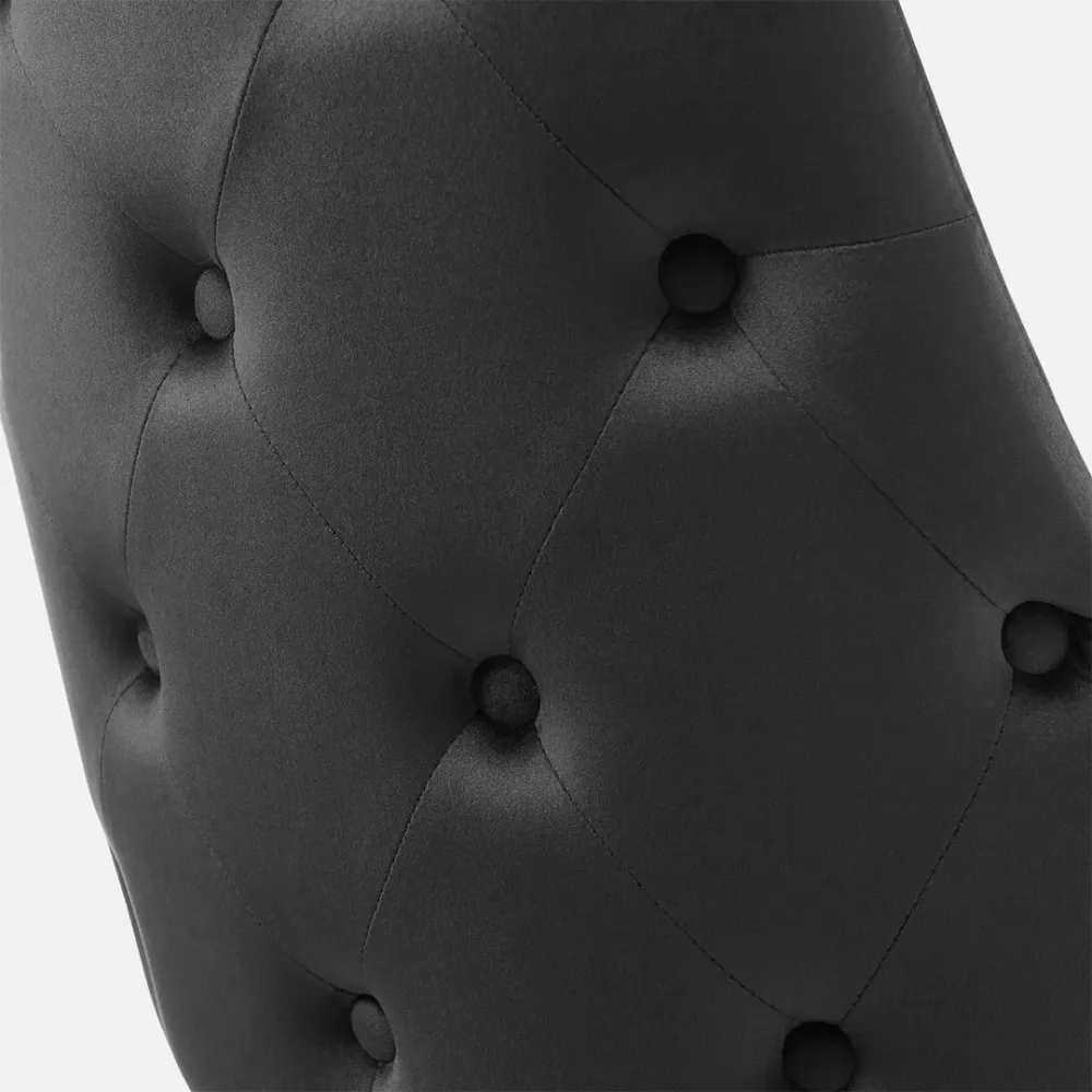 Elegant Black Velvet Accent Chair Single