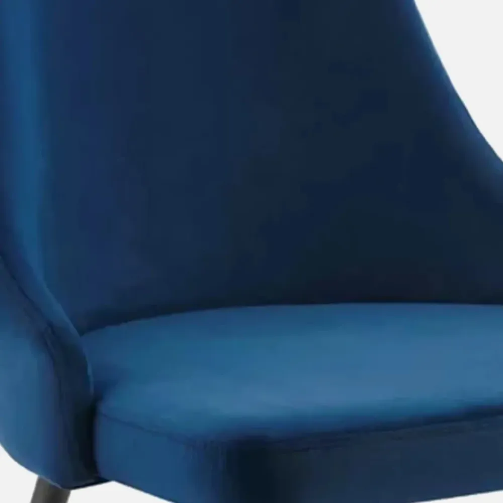 Elegant Blue Velvet Accent Chair Single