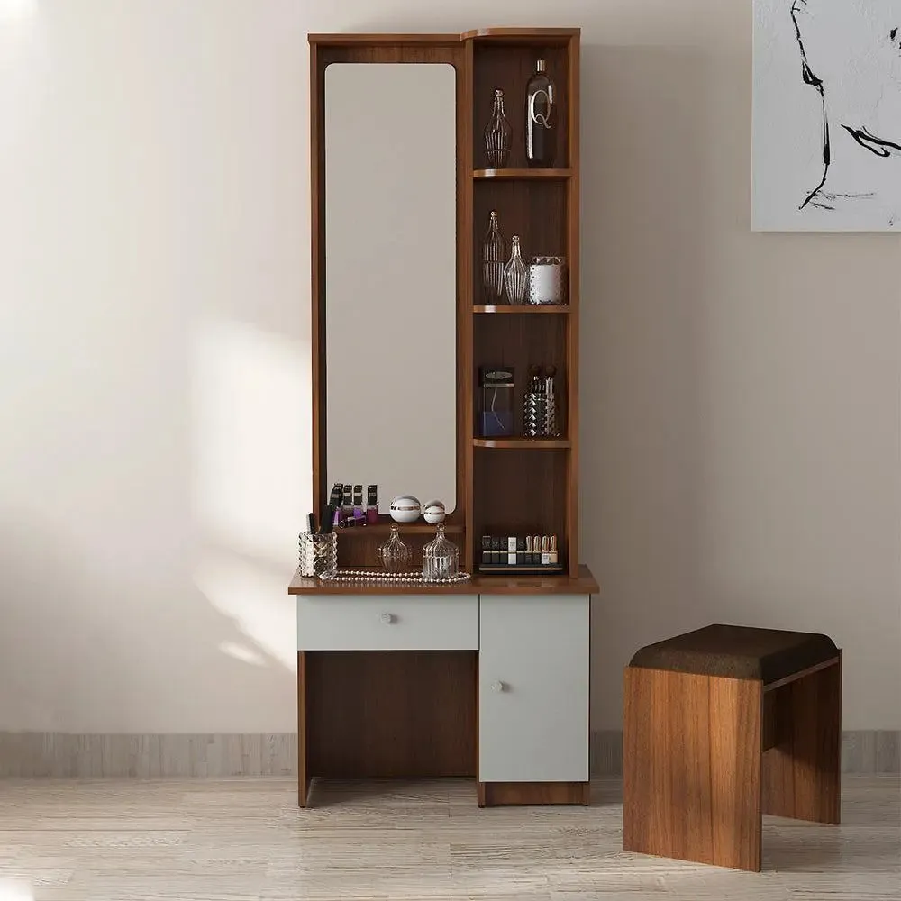 Elegant Carlos Dressing Table with a Seating Stool