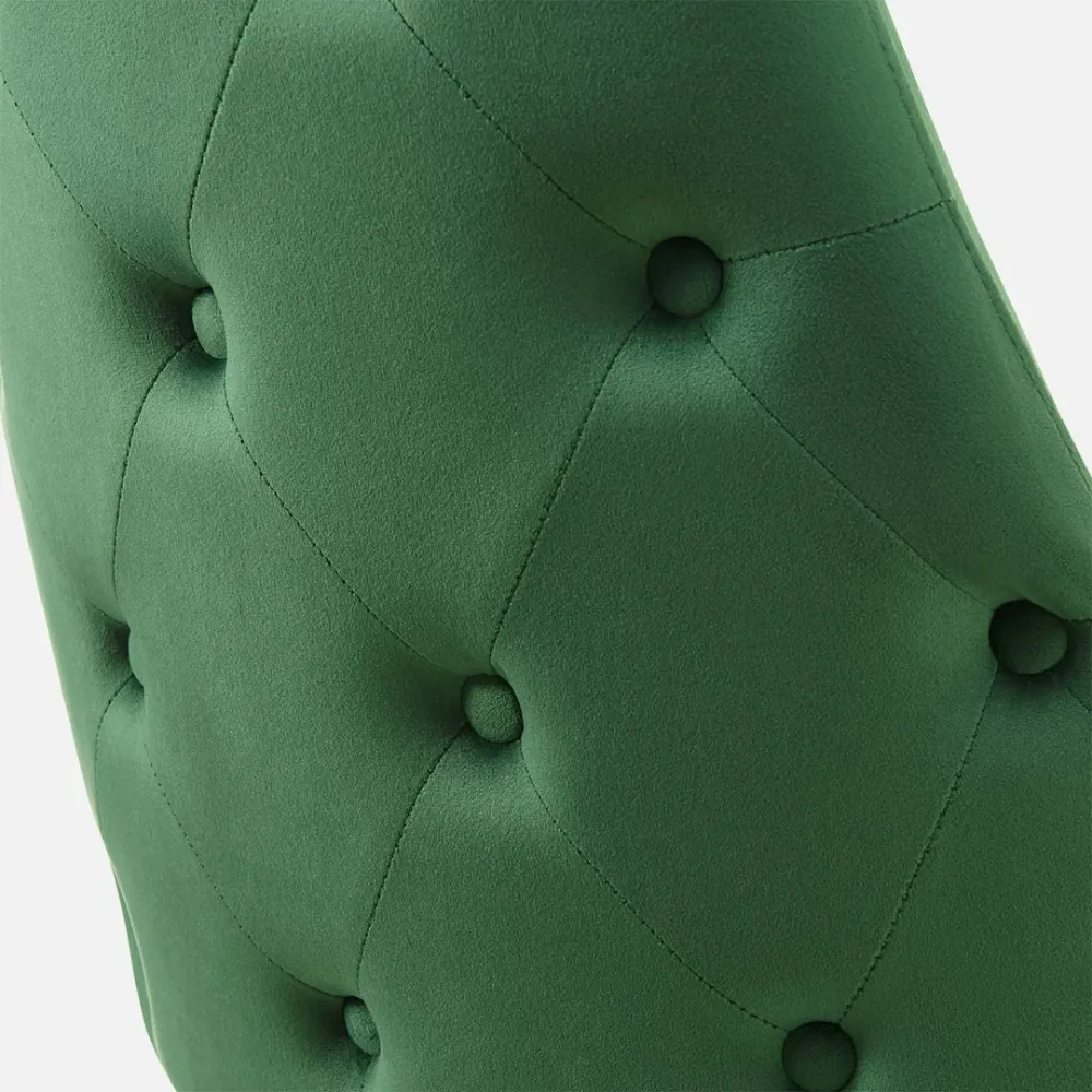 Elegant Green Velvet Accent Chair Single