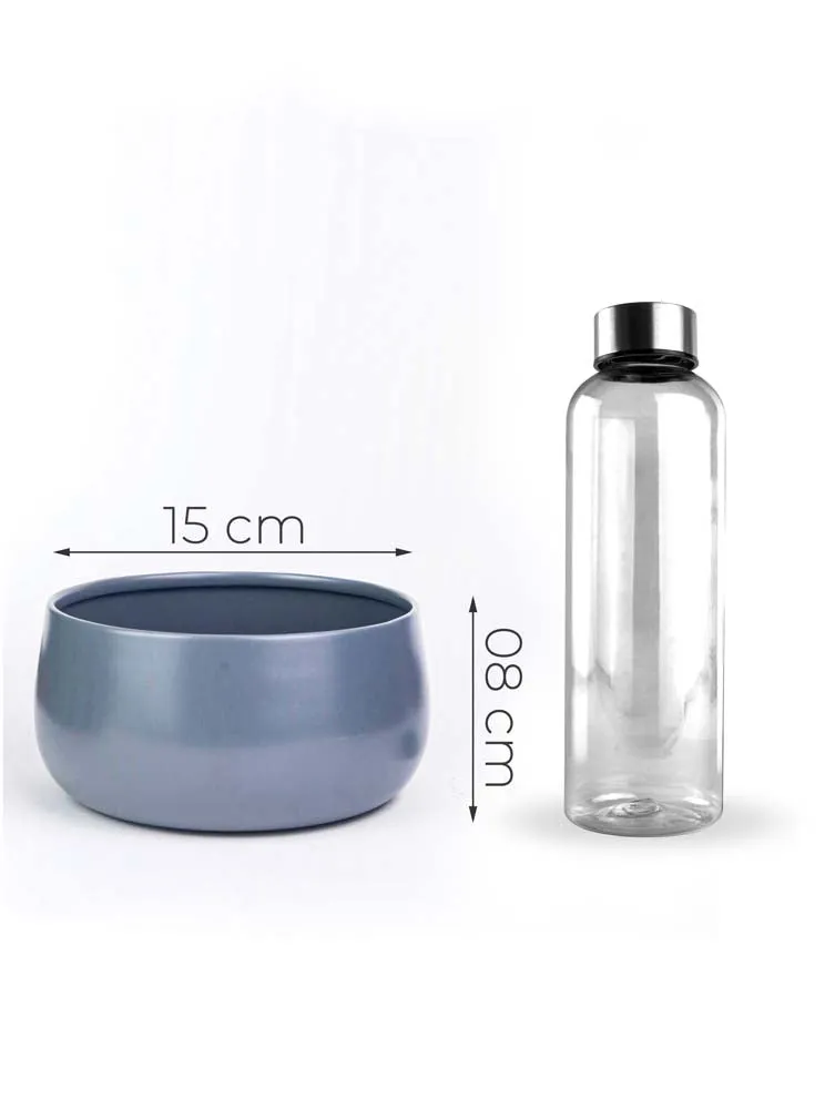 Elegant Grey Handi Resilient Metal Plant Pots Set Of 2