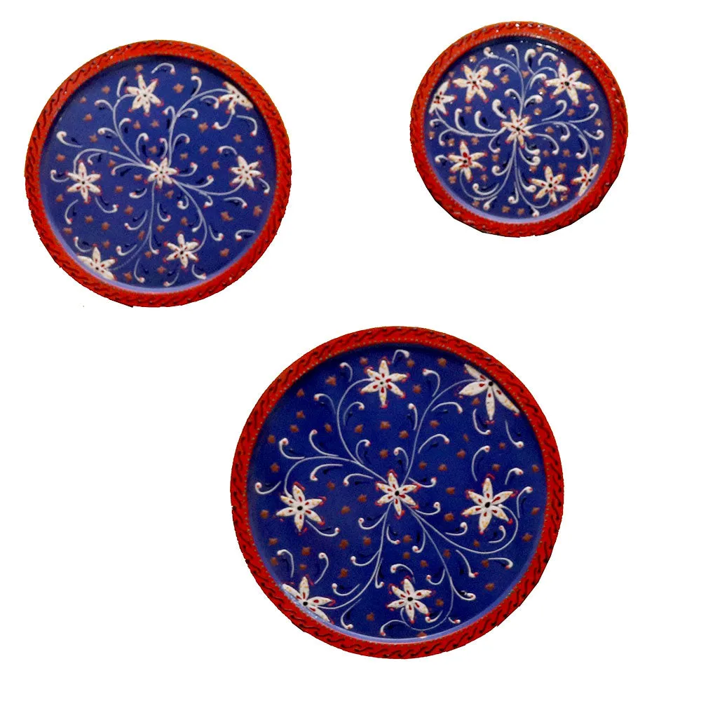 Elegant Night Jasmine Print Set of 3 Wallplates