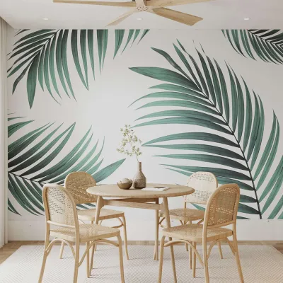 WallMantra Elegant Palm Fronds Premium Quality Wallpaper
