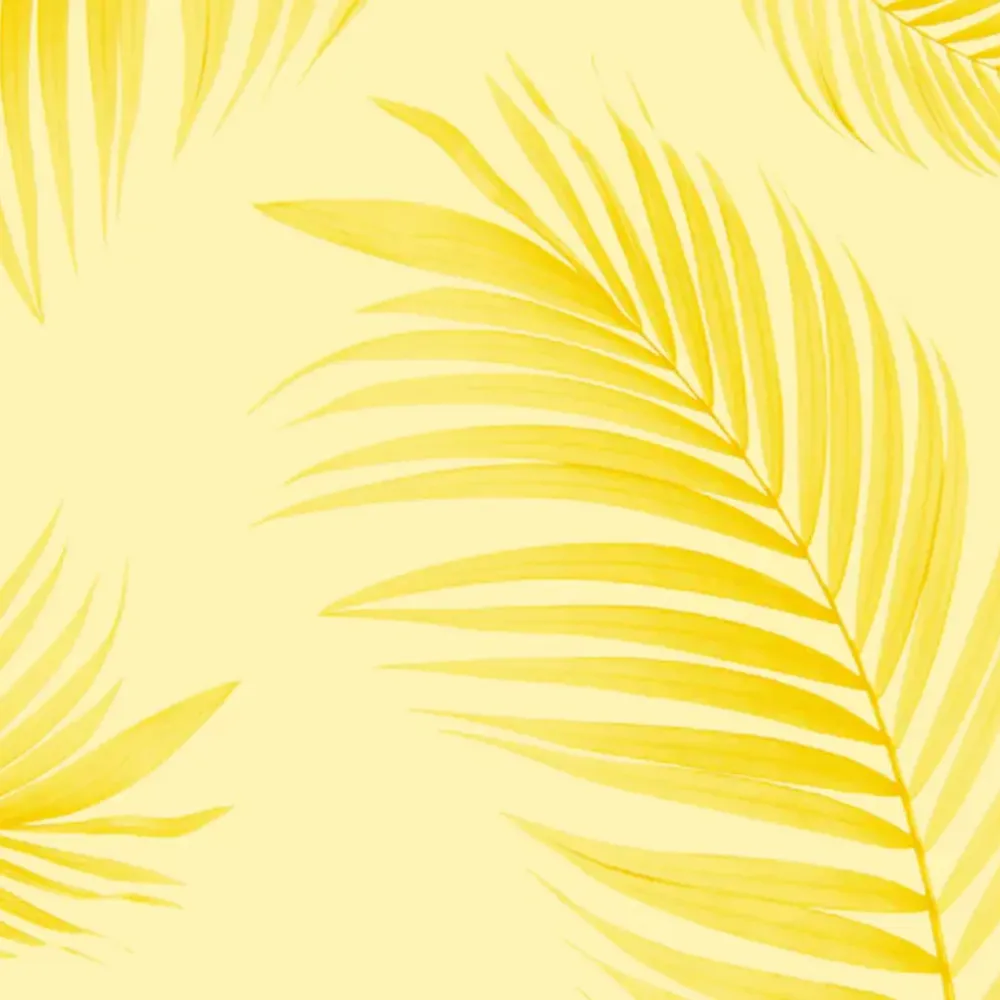 WallMantra Elegant Palm Fronds Premium Quality Wallpaper Yellow