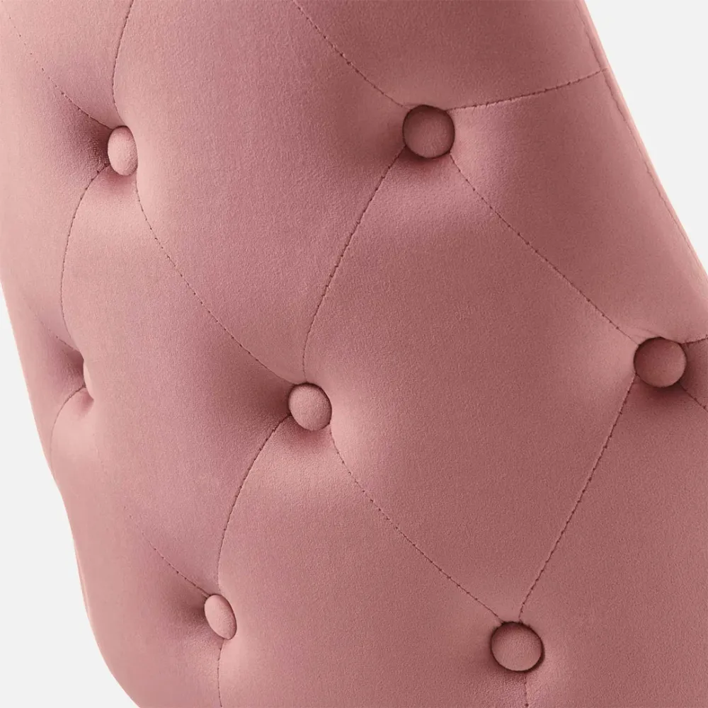 Elegant Pink Velvet Accent Chair Single