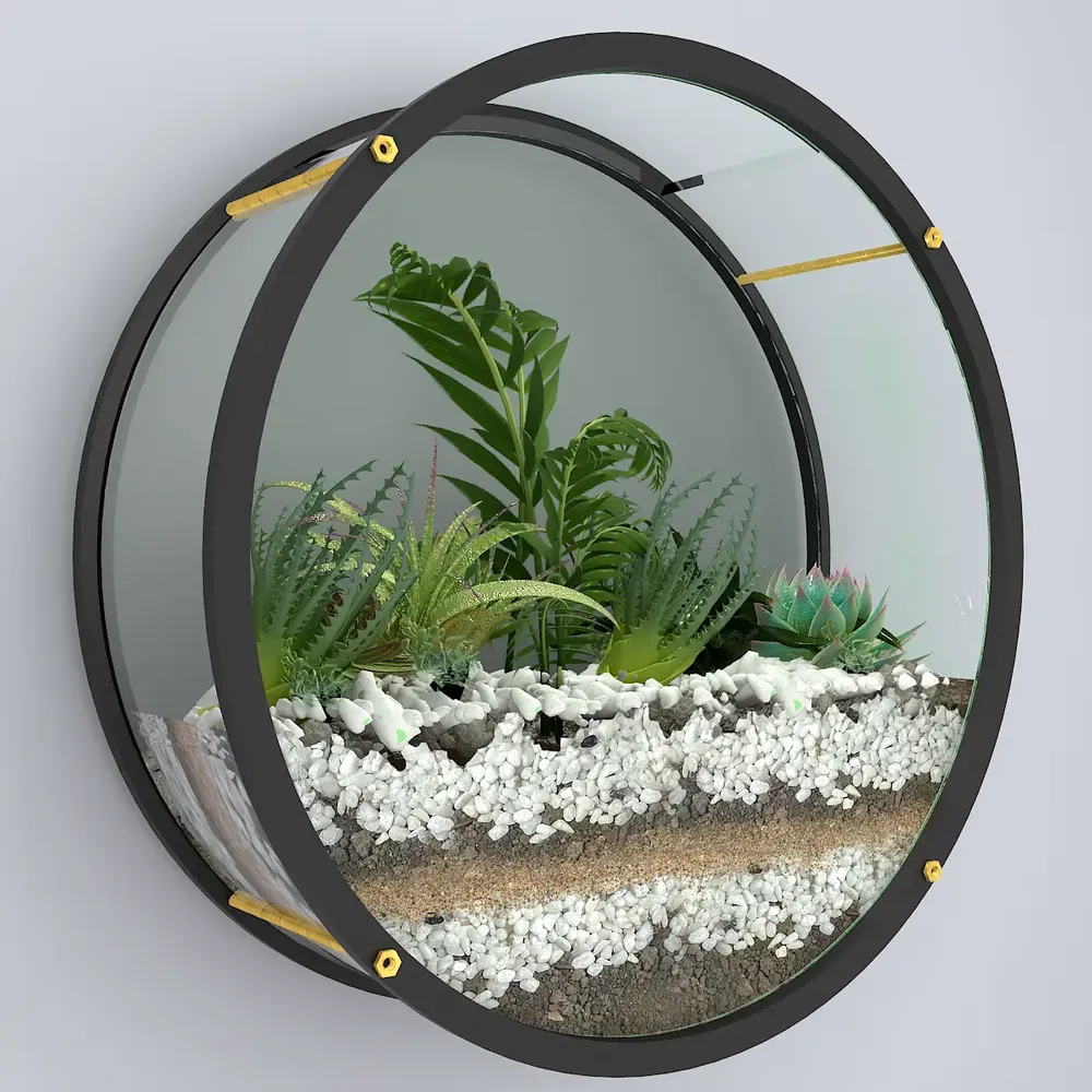 Elegant Round Transparent Wall Terrarium