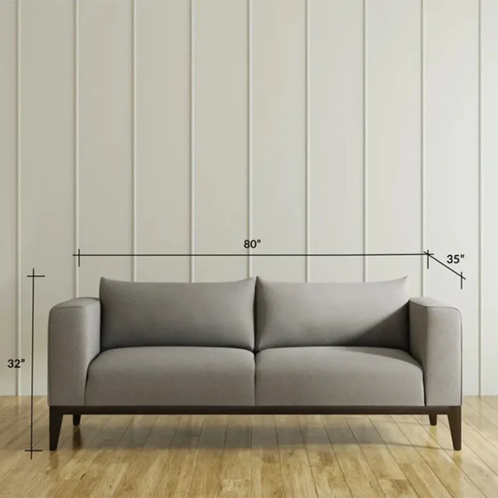 WallMantra Elise 3 Seater Sofa in Grey