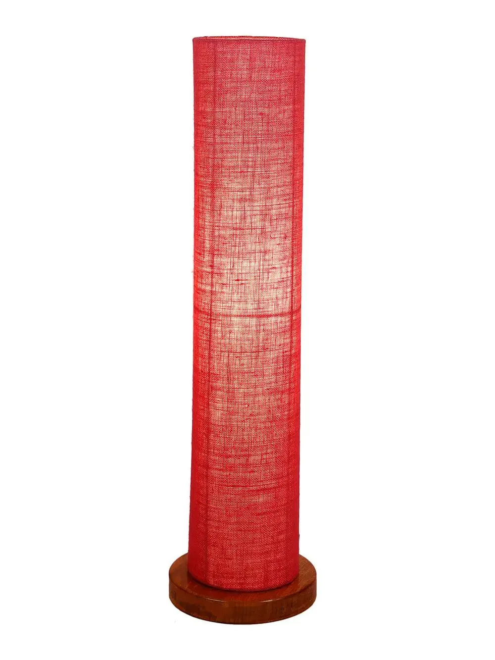 Elite Round Jute Shade Floor Lamp with Sleek Wood Base Blue