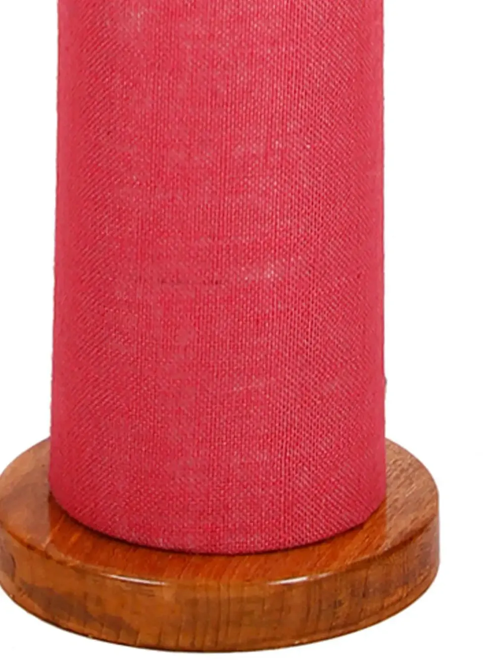 Elite Round Jute Shade Floor Lamp with Sleek Wood Base Blue