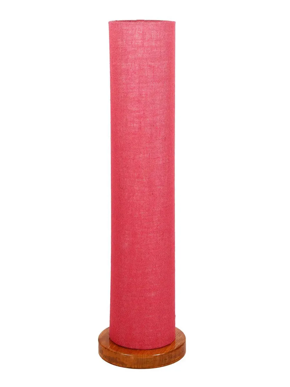 Elite Round Jute Shade Floor Lamp with Sleek Wood Base Blue