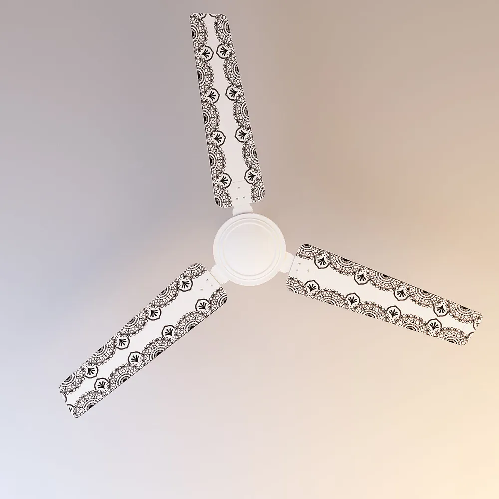 Elitefusion Black Gothic Lace Printed Ceiling Fan