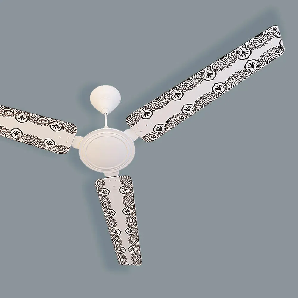 Elitefusion Black Gothic Lace Printed Ceiling Fan