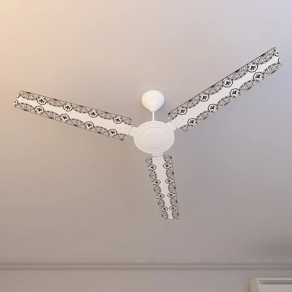 Elitefusion Black Gothic Lace Printed Ceiling Fan
