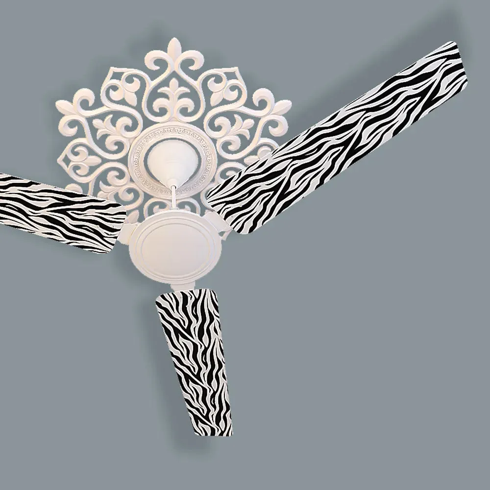 Elitefusion Black Zebra Printed Ceiling Fan