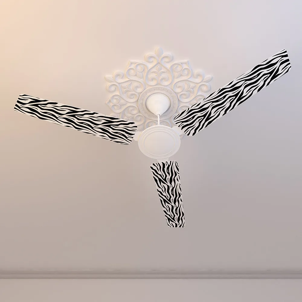 Elitefusion Black Zebra Printed Ceiling Fan