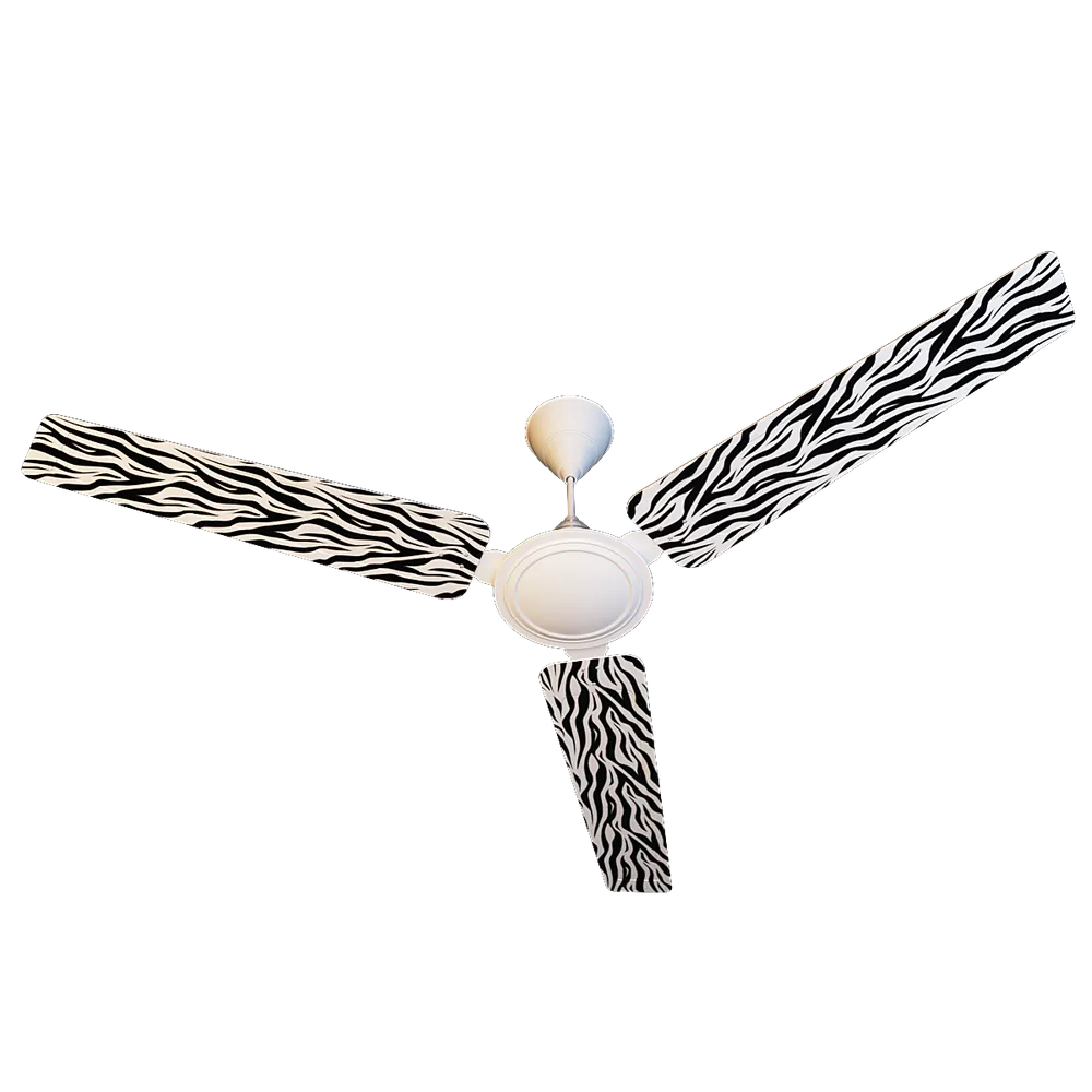 Elitefusion Black Zebra Printed Ceiling Fan