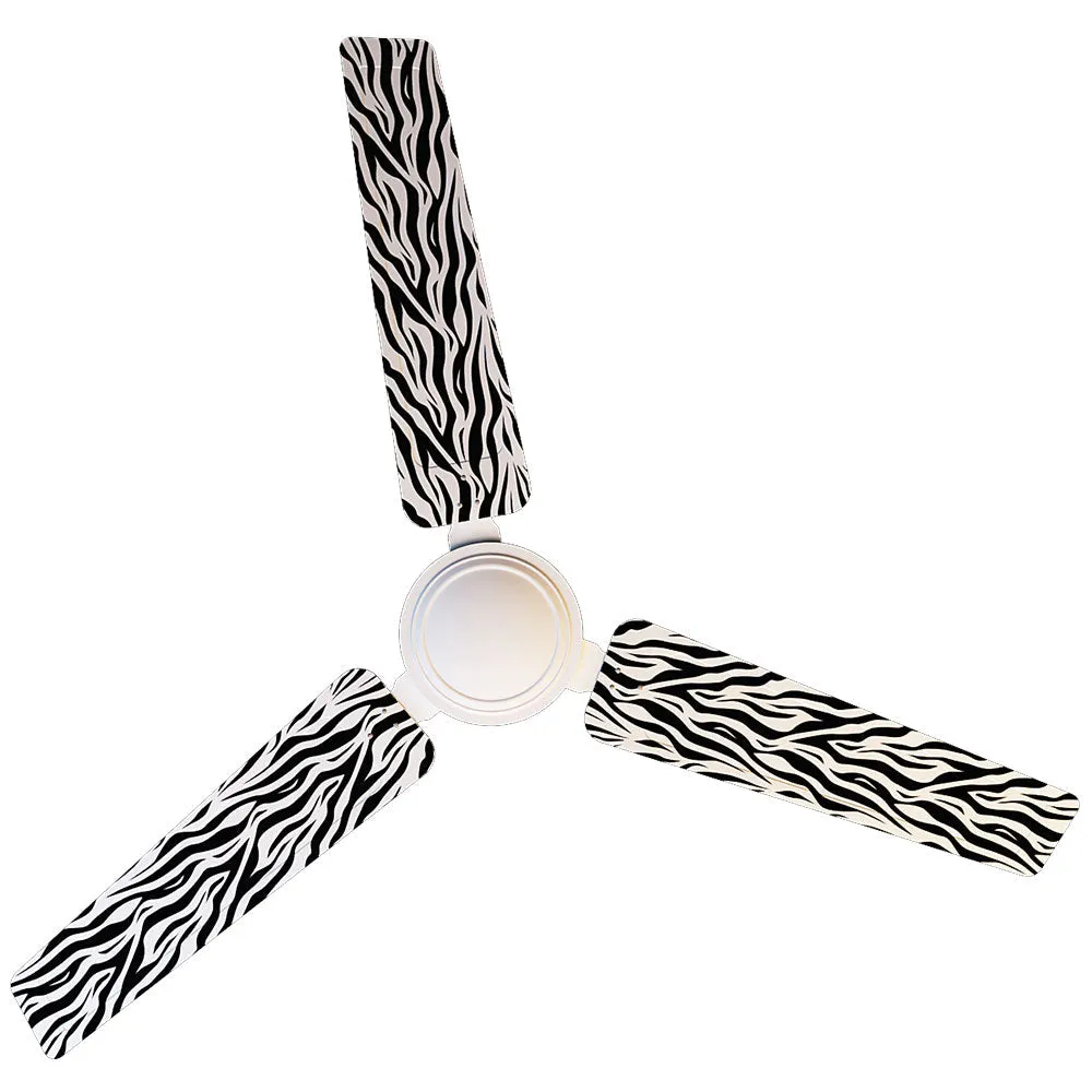 Elitefusion Black Zebra Printed Ceiling Fan