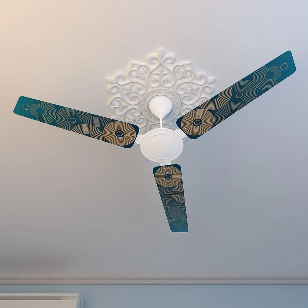 Elitefusion Blue Abstract Disc Printed Ceiling Fan