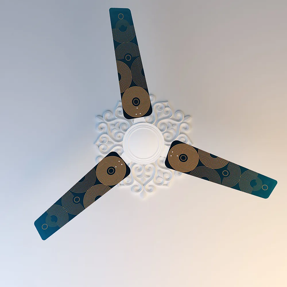 Elitefusion Blue Abstract Disc Printed Ceiling Fan