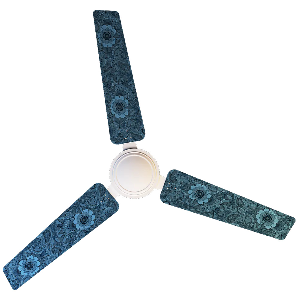 Elitefusion Blue Floral Printed Ceiling Fan