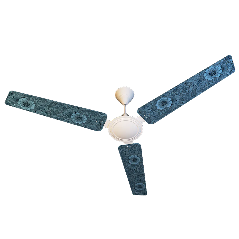 Elitefusion Blue Floral Printed Ceiling Fan