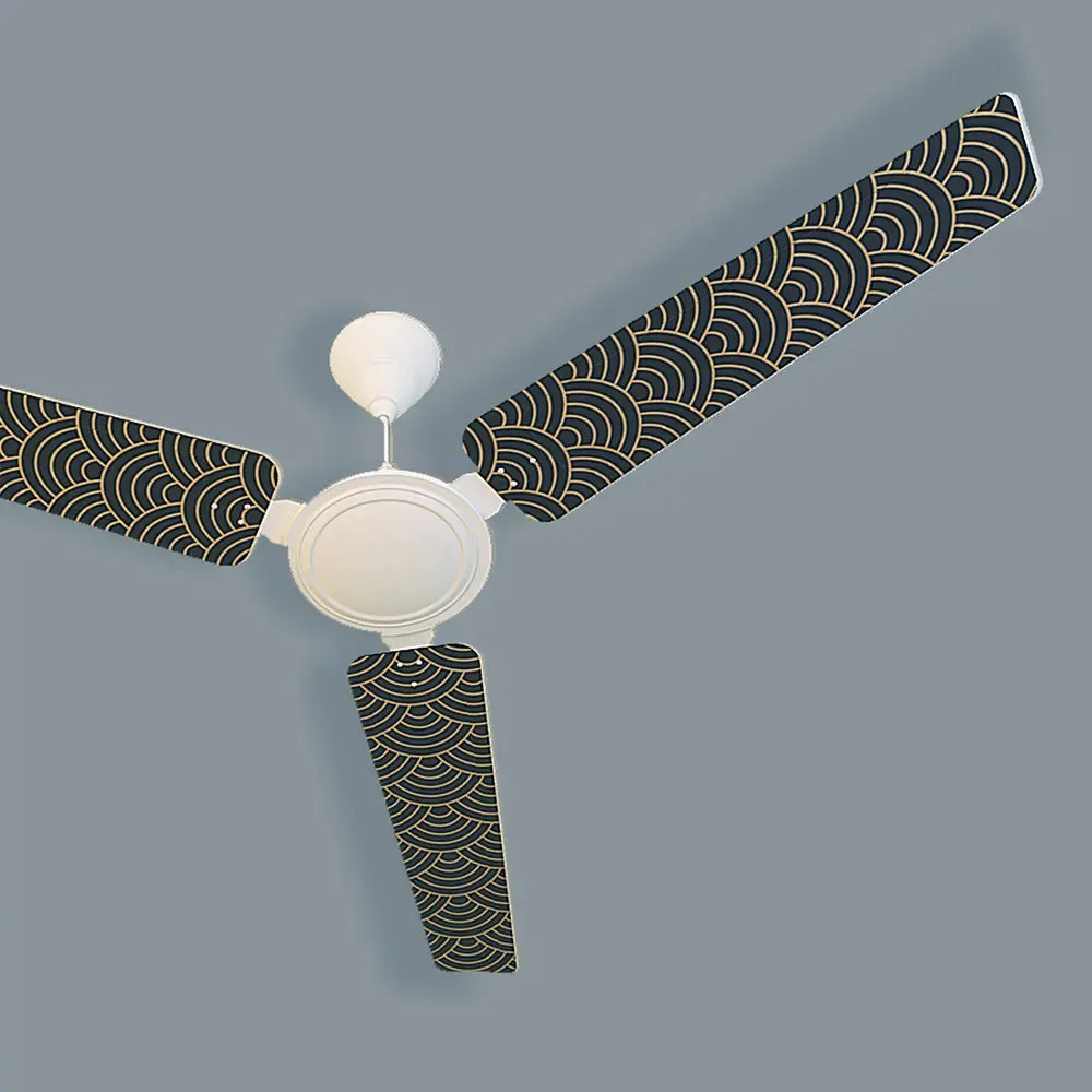 Elitefusion Blue Oriental Printed Ceiling Fan