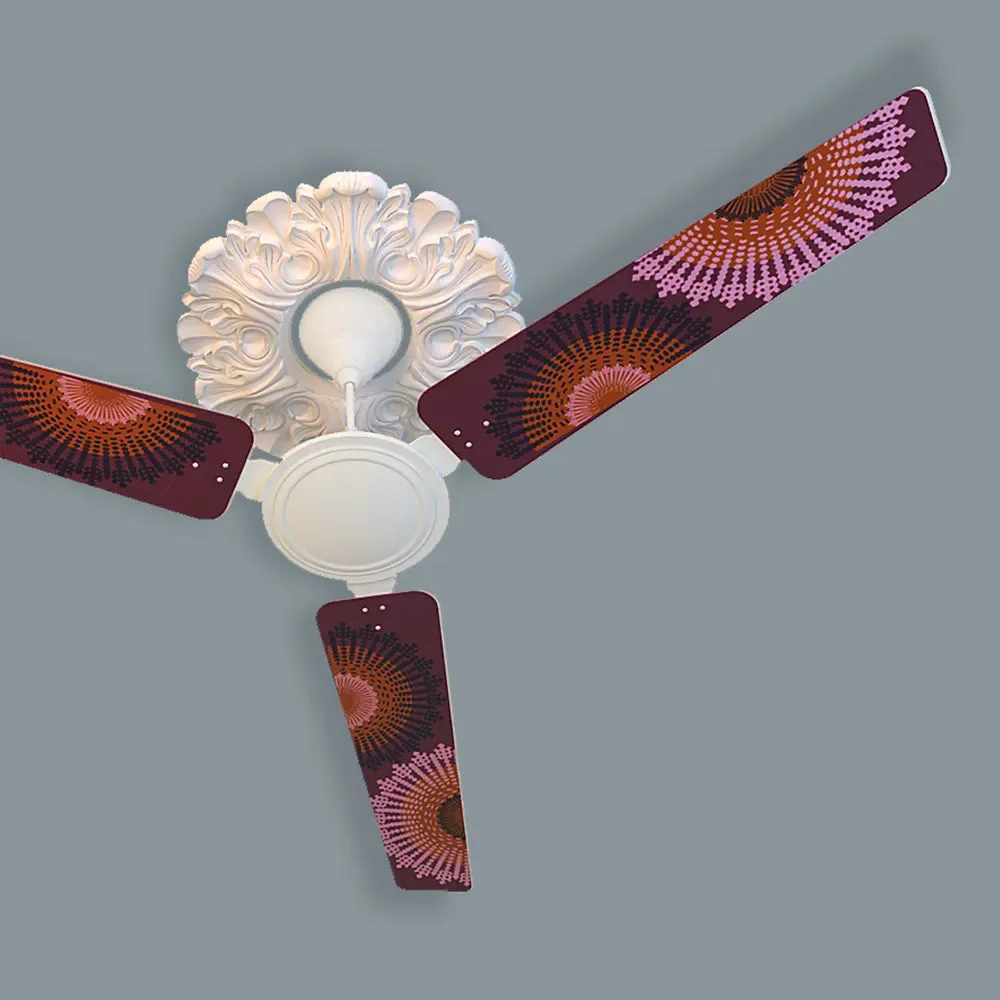 Elitefusion Dark Pink Mandala Printed Ceiling Fan