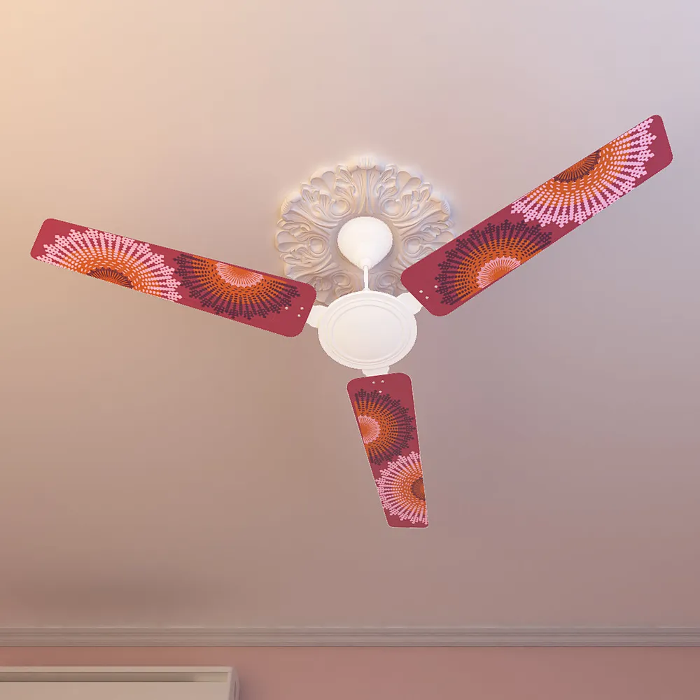 Elitefusion Dark Pink Mandala Printed Ceiling Fan