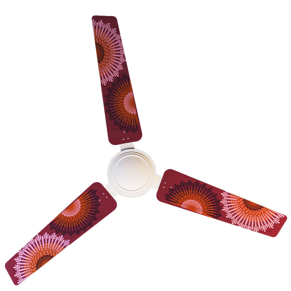 Elitefusion Dark Pink Mandala Printed Ceiling Fan