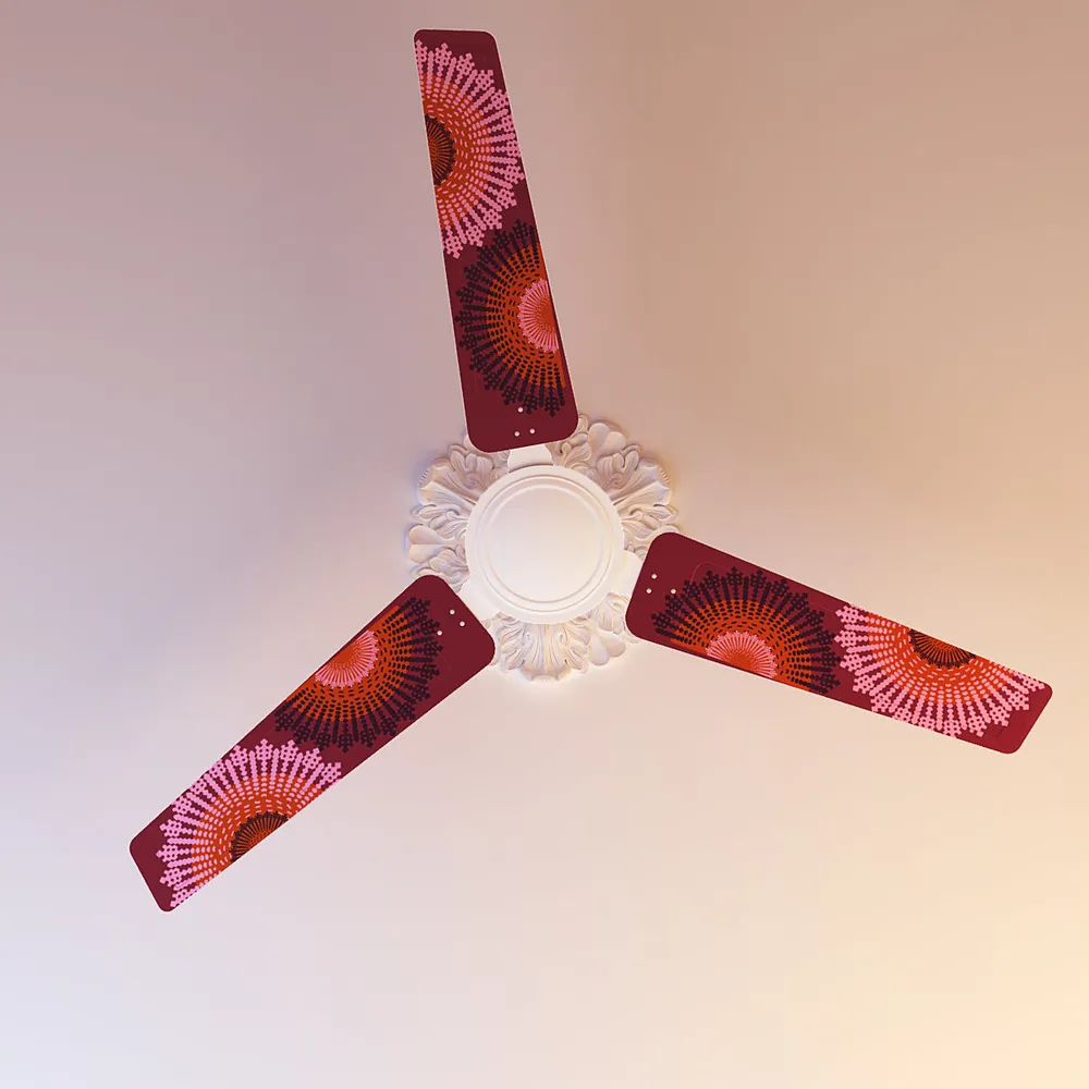 Elitefusion Dark Pink Mandala Printed Ceiling Fan