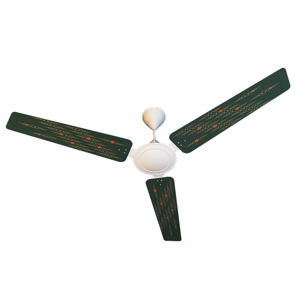 Elitefusion Green Ornamented Printed Ceiling Fan