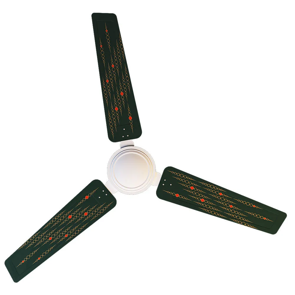 Elitefusion Green Ornamented Printed Ceiling Fan