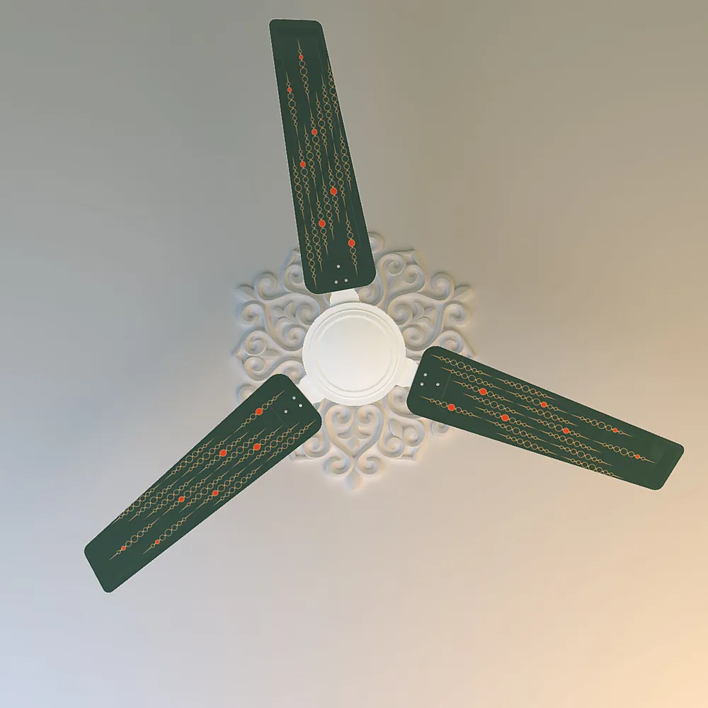 Elitefusion Green Ornamented Printed Ceiling Fan