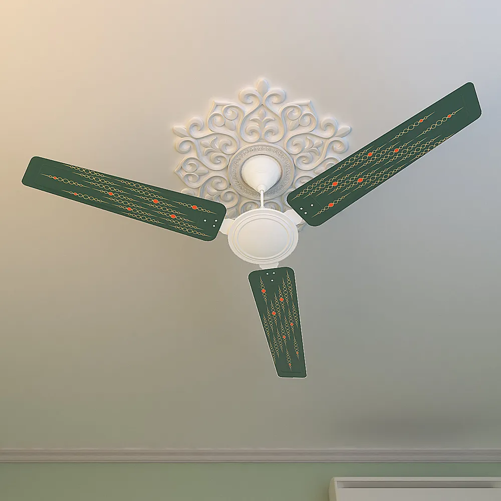 Elitefusion Green Ornamented Printed Ceiling Fan