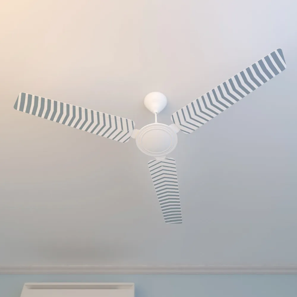 Elitefusion Grey Gradient Chevron Printed Ceiling Fan