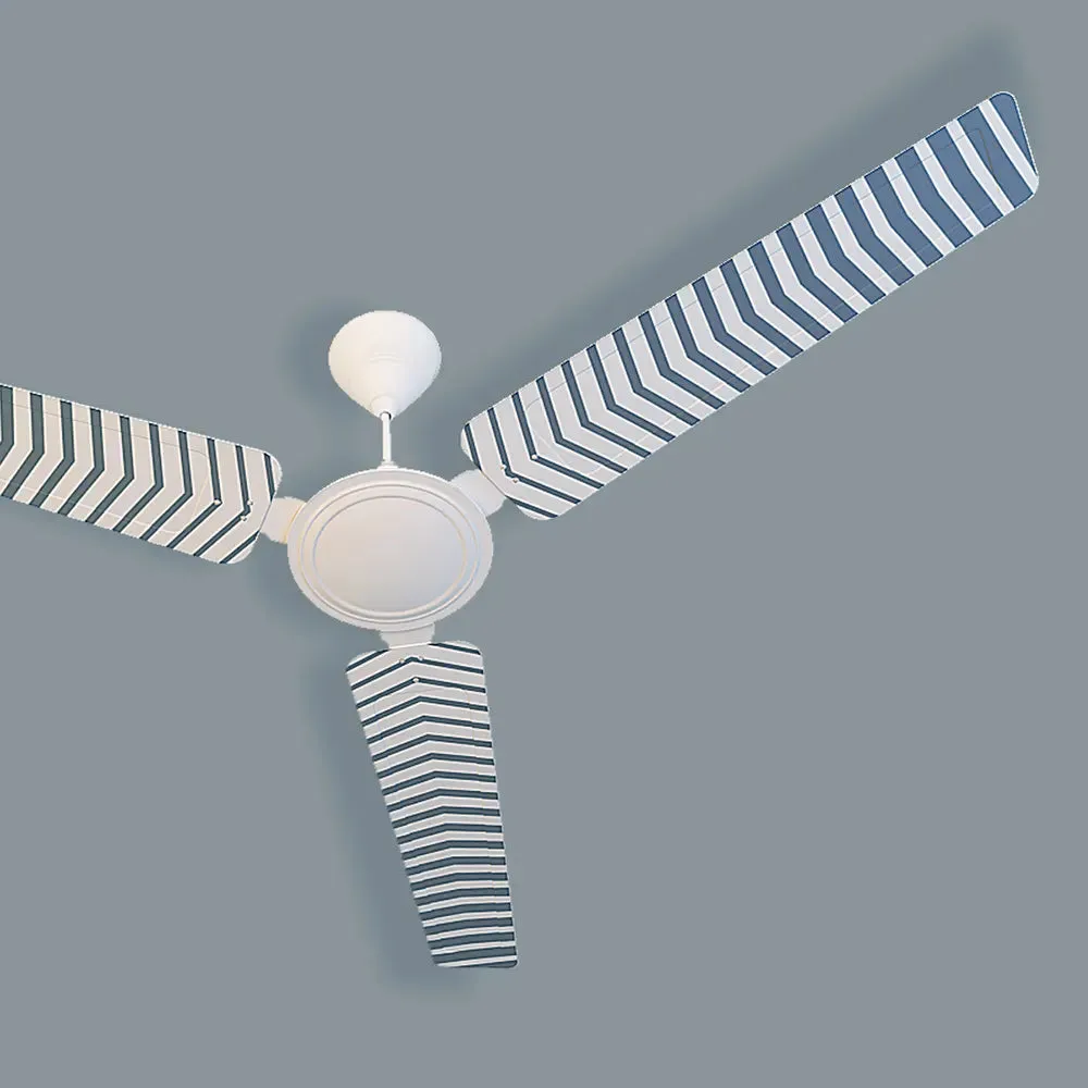 Elitefusion Grey Gradient Chevron Printed Ceiling Fan
