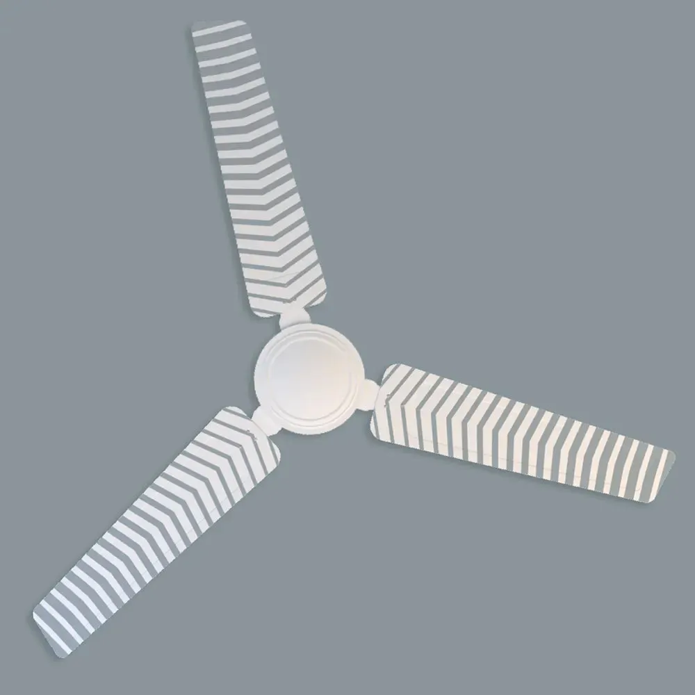 Elitefusion Grey Gradient Chevron Printed Ceiling Fan