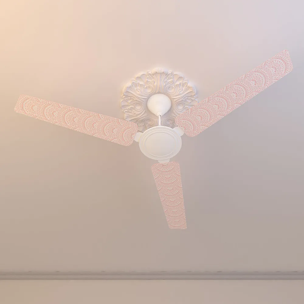 Elitefusion Peach Pink Greek Printed Ceiling Fan