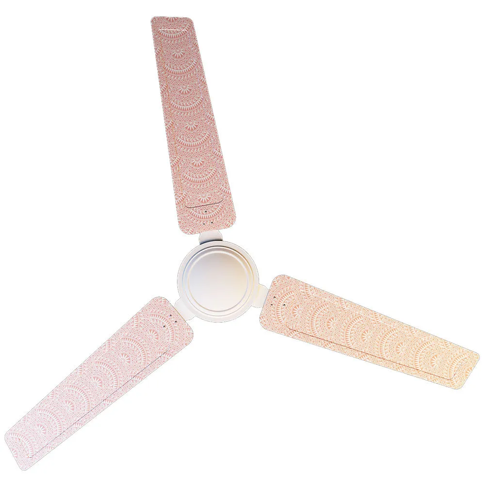 Elitefusion Peach Pink Greek Printed Ceiling Fan