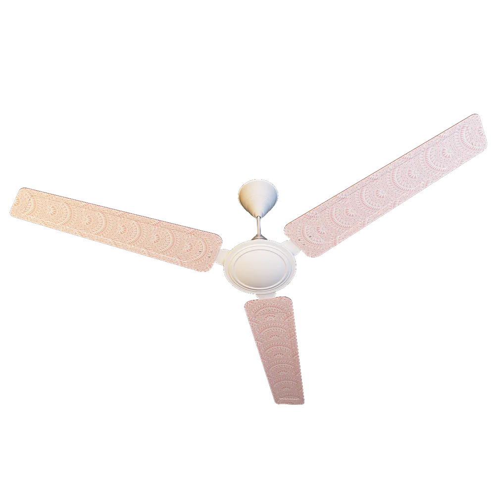 Elitefusion Peach Pink Greek Printed Ceiling Fan