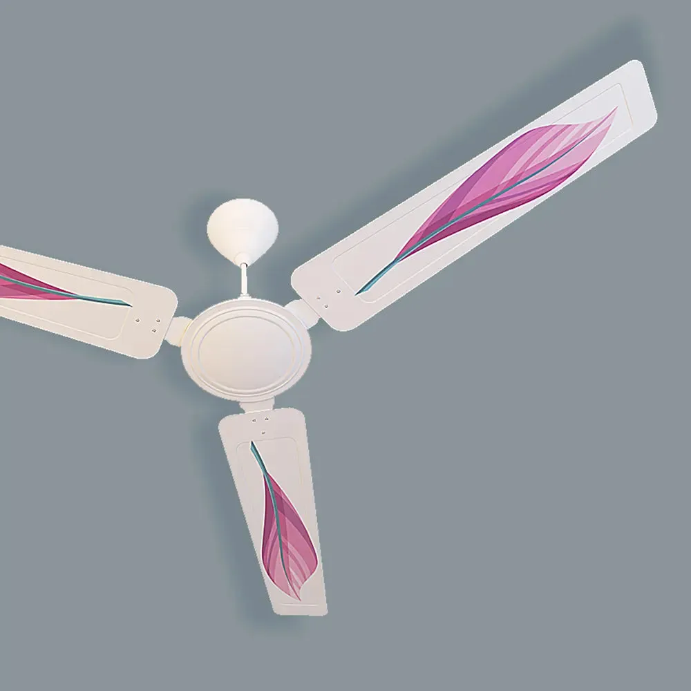 Elitefusion Pink Feather Printed Ceiling Fan
