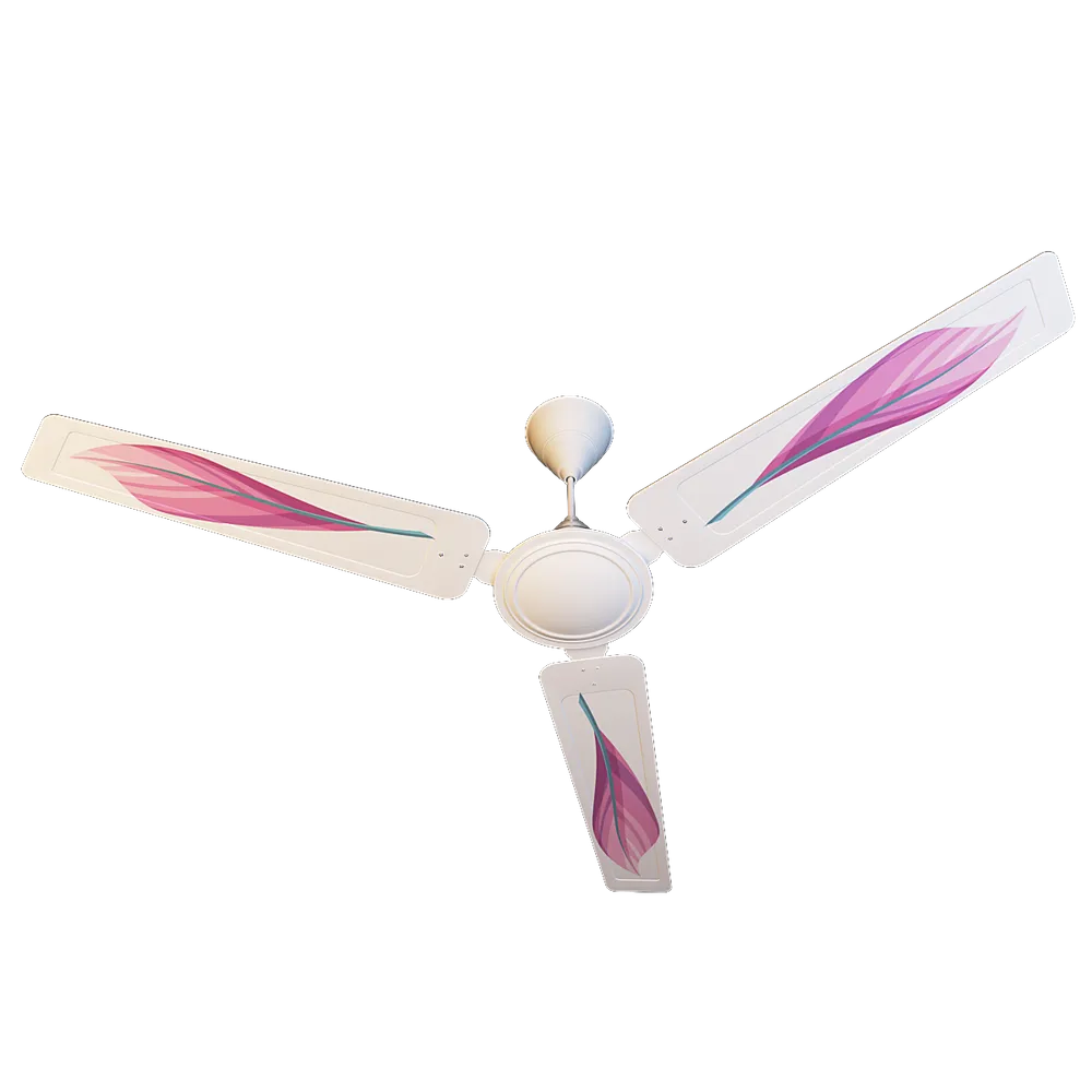 Elitefusion Pink Feather Printed Ceiling Fan
